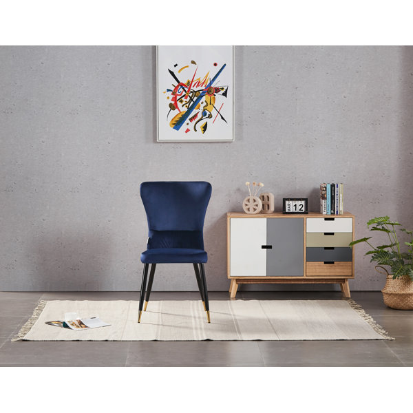 Canora Grey Hartshorne Velvet Side Chair & Reviews Wayfair.co.uk